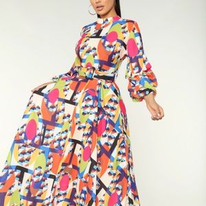 Color print dress